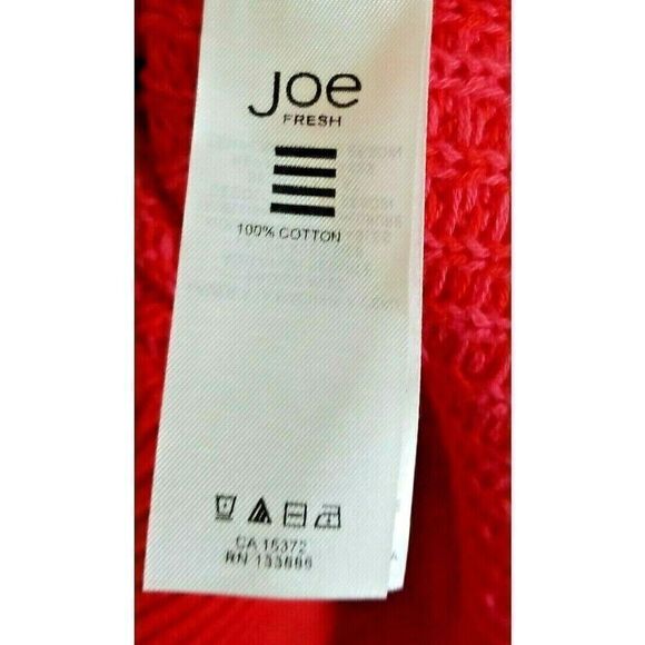 Joe Fresh X Large XL Red Pink 100% Cotton Sweater Top Shirt Dots and Diamonds - Picture 3 of 6